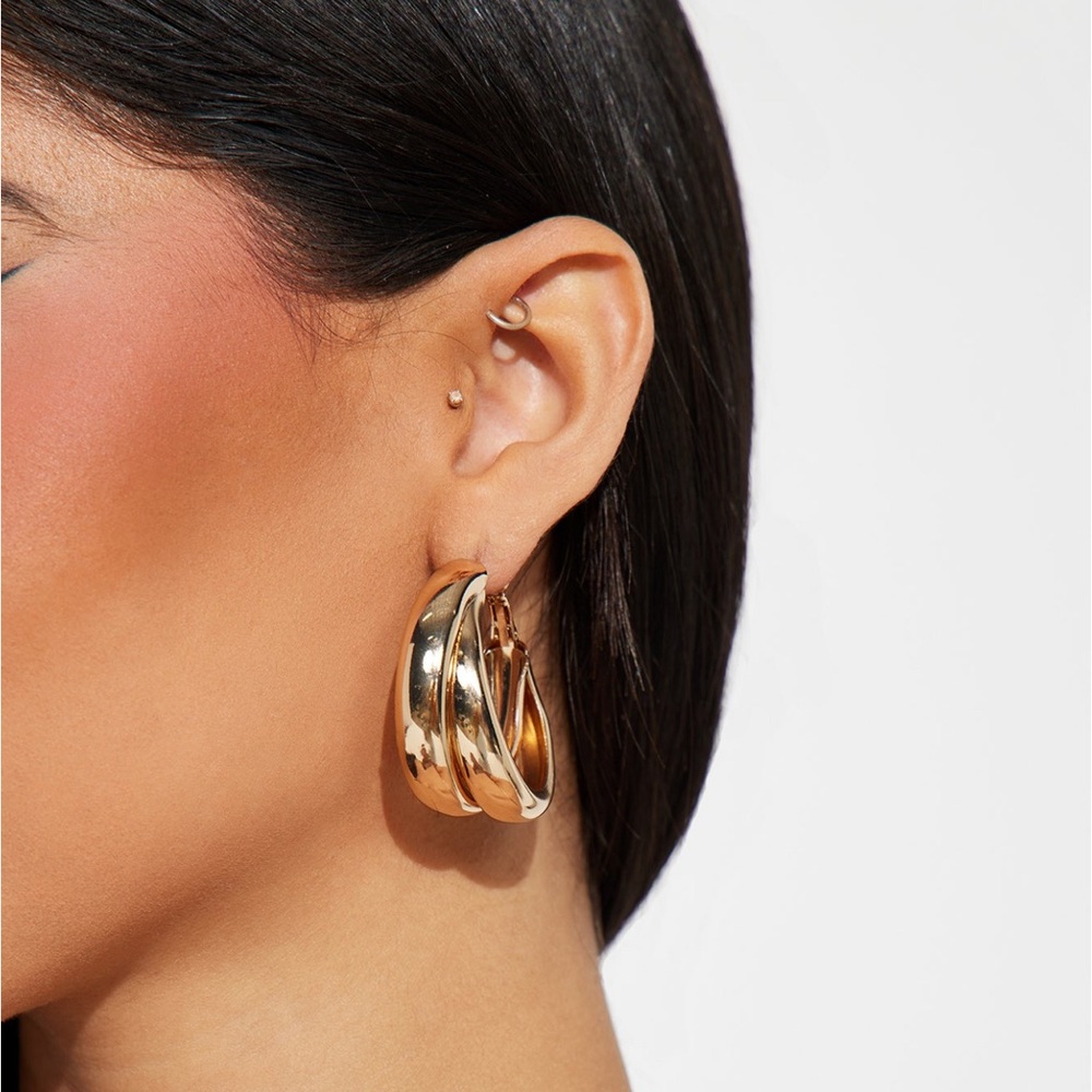 Never say the less hoop earrings